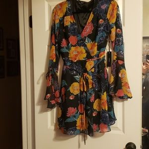Lulu's brand new floral wrap dress